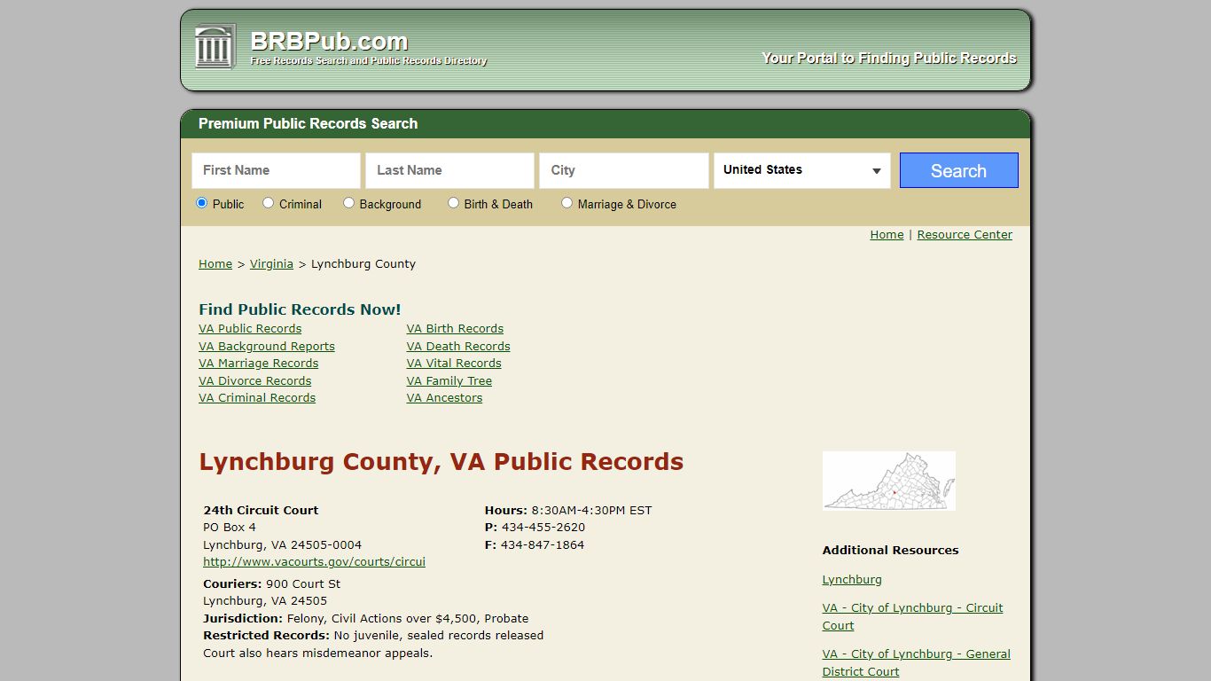 Lynchburg County Public Records | Search Virginia ...